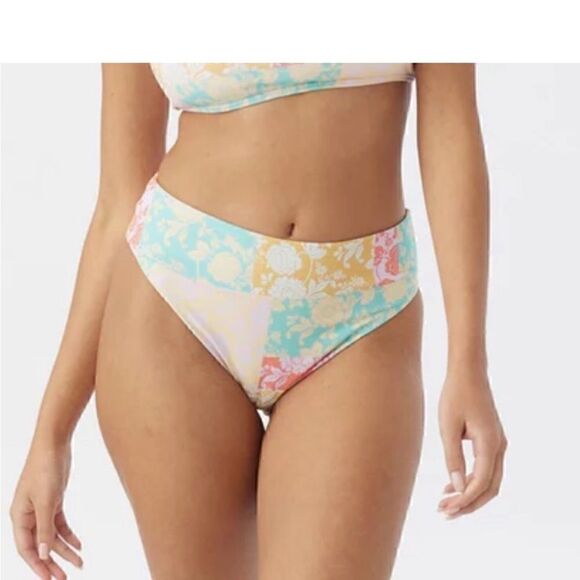 O’Neill Olivia Tulum High Waisted Juniors' Printed Cheeky Bikini Bottoms… - Picture 1 of 8